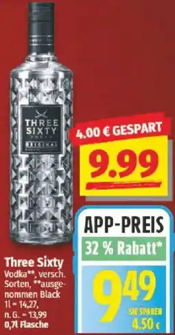 NP Discount Three Sixty Vodka Angebot