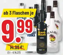 trinkgut Absolut Vodka, Dark MarkKahlúa o. Malibu Angebot