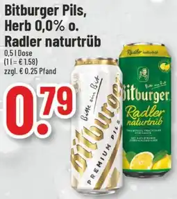 trinkgut Bitburger Pils, Herb 0,0% o. Radler naturtrüb Angebot
