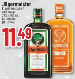 trinkgut Jägermeister Kräuterlikör, Scharf oder Orange Angebot