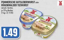 Edeka Pommersche gutsleberwurst oder rügenwalder teewurst Angebot