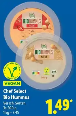 Lidl Chef Select Bio Hummus Angebot