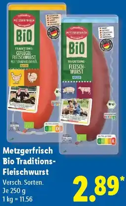 Lidl Metzgerfrisch Bio Traditions Fleischwurst Angebot