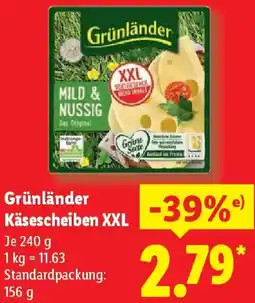 Lidl Grünländer Käsescheiben XXL Angebot
