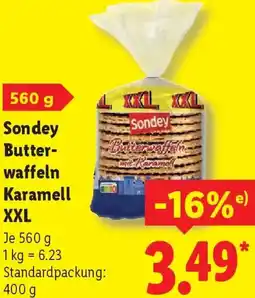 Lidl Sondey Butterwaffeln Karamell XXL Angebot