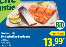Lidl Fischerstolz Bio Lachsfilet-Portionen Angebot