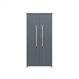 Netto Marken-Discount Westmann Gartenschrank mit Boden Capsa anthrazit 65x90x187cm Angebot