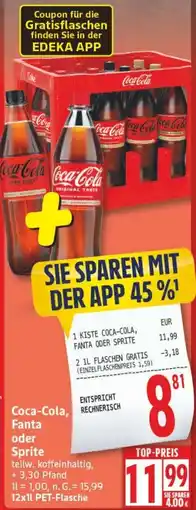 Edeka Coca-Cola Fanta oder Sprite Angebot