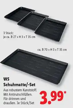 Lidl W5 Schuhmatte/-Set Angebot