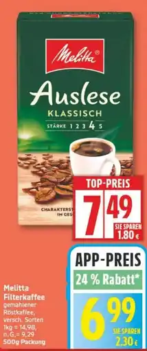 Edeka Melitta Filterkaffee Angebot