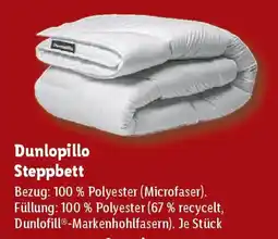 Lidl Dunlopillo Steppbett Steppbett Standardgröße Angebot