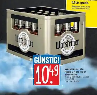 WEZ Warsteiner Pils, Radler,Herb oder alkoholfrei Angebot