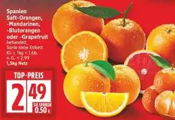 Edeka Spanien Saft-Orangen, -Mandarinen, -Blutorangen oder -Grapefruit Angebot