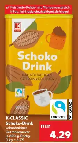 Kaufland K-CLASSIC Schoko-Drink Angebot