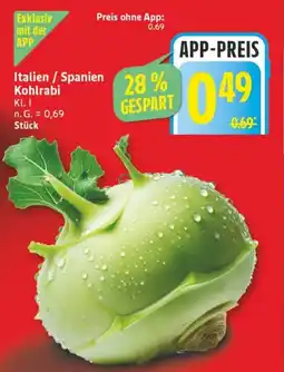 Edeka Italien / Spanien Kohlrabi Angebot