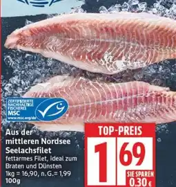Edeka Aus der mittleren Nordsee Seelachsfilet Angebot
