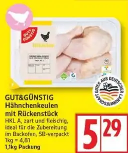 Edeka GUT&GÜNSTIG Hähnchenkeulen mit Rückenstück Angebot