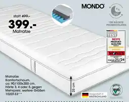 Möbel Martin MONDO Matratze Angebot