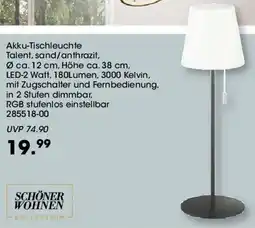 Möbel Martin SCHÖNER WOHNEN Akku-Tischleuchte Angebot