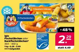 NETTO Iglo Fischstäbchen oder Backfischstäbchen Angebot