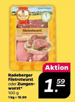 NETTO Radeberger Filetrotwurst oder Zungenwurst Angebot