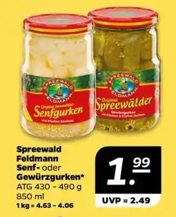 NETTO Spreewald Feldmann Senf- oder Gewürzgurken Angebot