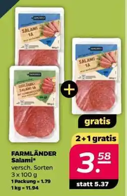 NETTO FARMLÄNDER Salami Angebot