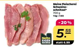 NETTO Meine Fleischerei Schweineschnitzel Angebot