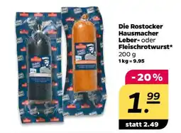 NETTO Die Rostocker Hausmacher Leber- oder Fleischrotwurst Angebot