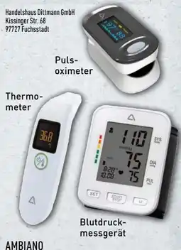Aldi Nord Ambiano Blutdruckmessgerät DBP-2242 Angebot