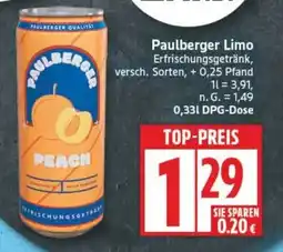Edeka Paulberger Limo Erfrischungsgetränk Angebot