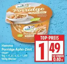 Edeka Hemme Porridge Apfel-Zimt Angebot