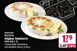 Wasgau Allgäuer Rahmtorte Deutscher Weichkäse Angebot