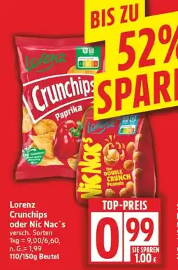 Edeka Lorenz Crunchips oder Nic Nac's Angebot