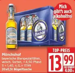 Edeka Mönchshof bayerische Bierspezialitäten Angebot