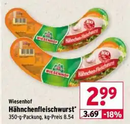 Wasgau Wiesenhof Hähnchenfleischwurst Angebot
