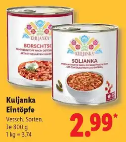 Lidl Kuljanka Eintöpfe Angebot