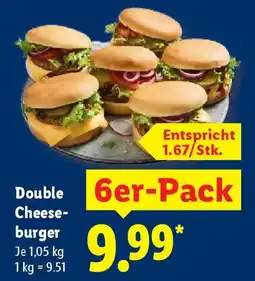 Lidl Double Cheese- burger Angebot