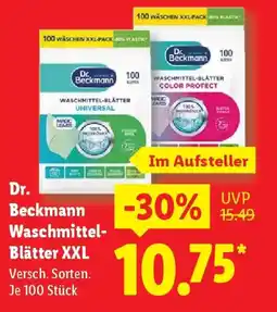 Lidl Dr. Beckmann Waschmittel- Blätter XXL Angebot