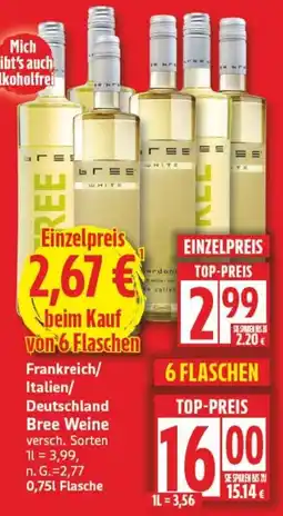 Edeka Frankreich/ Italien/ Deutschland Bree Weine Angebot