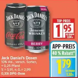 Edeka Jack Daniel's Dosen Angebot
