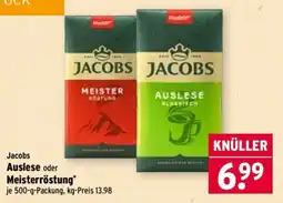 Wasgau Jacobs Auslese oder Meisterröstung Angebot