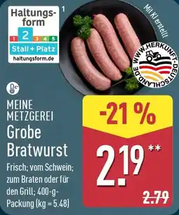 Aldi Nord MEINE METZGEREI Grobe Bratwurst Angebot