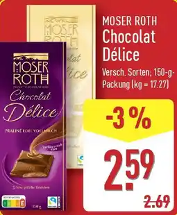 Aldi Nord MOSER ROTH Chocolat Délice Angebot