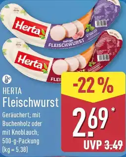 Aldi Nord HERTA Fleischwurst Angebot