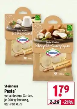 Wasgau Steinhaus Pasta Angebot