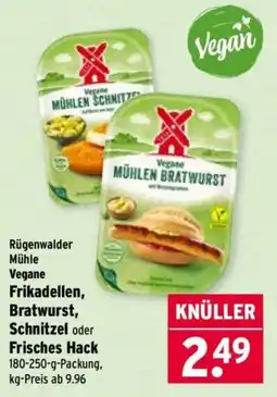 Wasgau Rügenwalder Mühle Vegane Frikadellen, Bratwurst, Schnitzel oder Frisches Hack Angebot