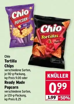 Wasgau Chio Tortilla Chips oder Ready Made Popcorn Angebot