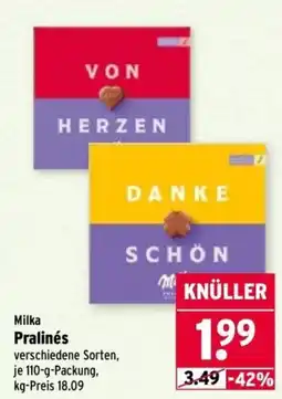 Wasgau Milka Pralinés Angebot