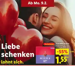 Lidl Milka i love milka pralinés Angebot